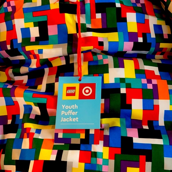XL LEGO X Target Youth Color Block Puffer Jacket Coat New NWT Green &… - Picture 10 of 13